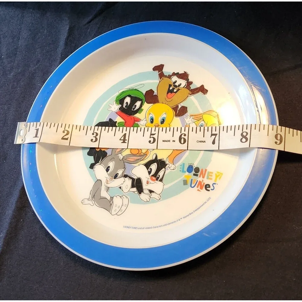 Baby Looney Tunes Dish And Bowl Bugs Bunny, Tasmanian Devil, Sylvester Cat